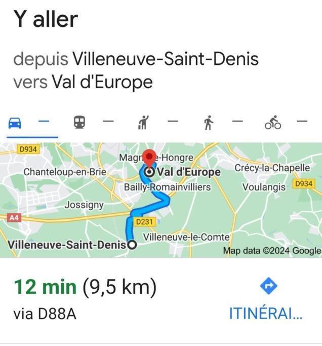 Charmant Appartement 2 Pieces Proche Disneyland Villeneuve-Saint-Denis Exterior photo